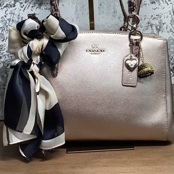 Coach H1677-F56853 Madison Gold Metallic Pebbled Leather 3 Compartments Bag - Picture 1 of 16